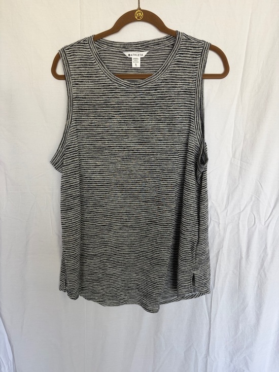 Athleta Tops - Athleta Breezy Navy & White Striped Sleeveless Tank - XL